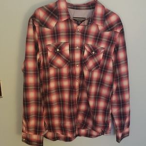 American eagle pearl snap button up shirt